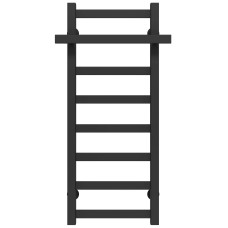 Рушникосушарка водяна Nicolе П8 300х800 Deffi Чорний (A.NI.80.30.8.B.A)