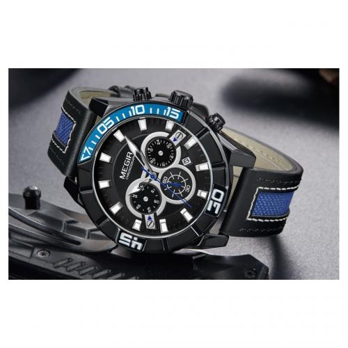Годинник Megir Blue Black MG2066 (ML2066G-BK-1) Годинник Megir Blue Black MG2066 (ML2066G-BK-1)
