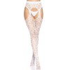 Ажурні колготки із сердечками Leg Avenue Heart White, one size, імітація панчіх в інтернет супермаркеті PbayMarket!