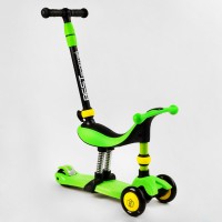 Самокат-велобіг триколісний Best Scooter колеса PU зі світлом 3 в 1 70 кг Green (105635)