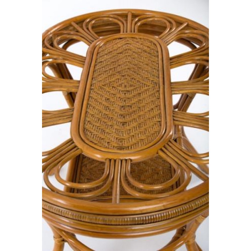 Обідній стіл Асканія CRUZO натуральний ротанг королівський дуб (st0014)