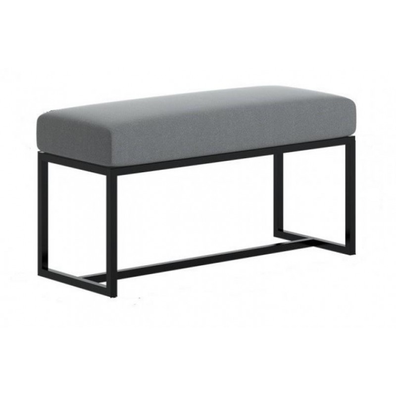 Банкетка - пуф для передпокою в стилі Loft NS-119 440x1200x300 мм Черный