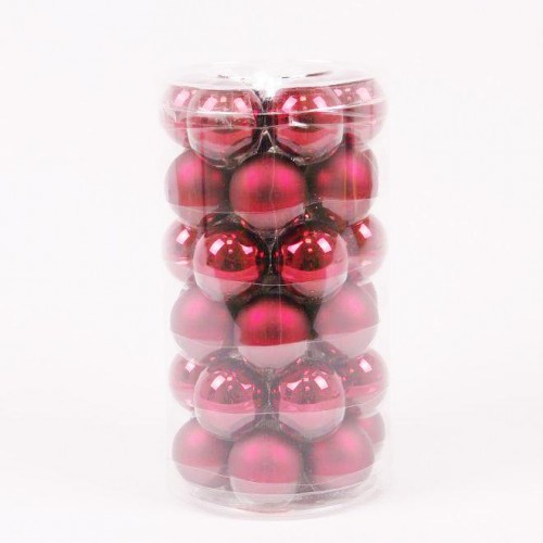 Кульки скляні Flora D 3,8 см 36 шт Червоний (44571) в інтернет супермаркеті PbayMarket!