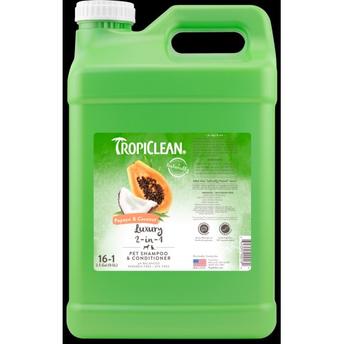 Шампунь Tropiclean Papaya & Coconut 9,5 л з кокосом та папаєю для собак та кішок Шампунь Tropiclean Papaya & Coconut 9,5 л з кокосом та папаєю для собак та кішок