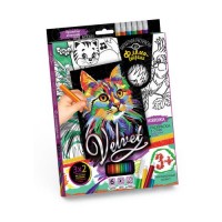 Комплект креативної творчості Danko Toys Оксамитове розфарбування фломастерами VLV-01 (VLV-01) Комплект креативної творчості Danko Toys Оксамитове розфарбування фломастерами VLV-01 (VLV-01)