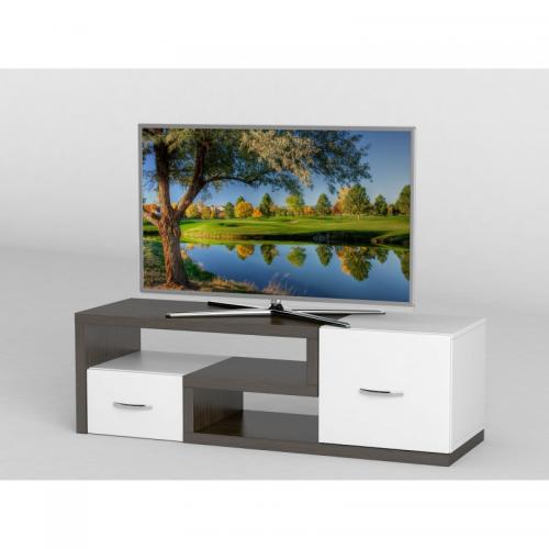 Тумба під телевізор Тиса Мебель ТВ-257 Венге Білий 35x35x100 см