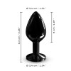 Металева анальна пробка з кристалом Dorcel Diamond Plug Black M в інтернет супермаркеті PbayMarket!