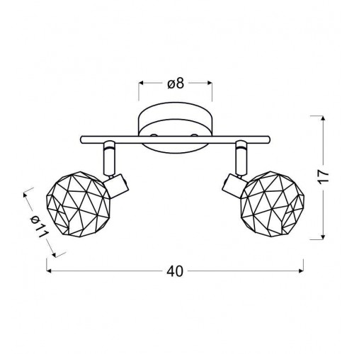 Спот Candellux Acrobat 40x17 см Золотистий (92-66336)