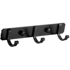 Вішалка настінна універсальна Boer з 3 гачками 18,5 см Black (H051344)