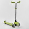 Самокат триколісний Best Scooter складане алюмінієве кермо, 4 колеса PU зі світлом Light green (102320)