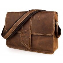 Сумка чоловіча Vintage 14231 у вінтажному стилі Коричнева, Коричневий