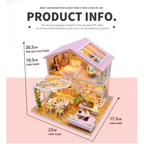 3D румбокс CuteBee Sweet Time DIY DollHouse Різнокольоровий (M2001) 3D румбокс CuteBee Sweet Time DIY DollHouse Різнокольоровий (M2001)