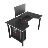 Геймерський ігровий стіл ZEUS™ GAMER-3 чорний/білий Геймерський ігровий стіл ZEUS™ GAMER-3 чорний/білий