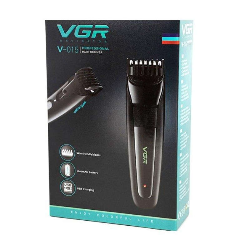Машинка акумуляторна для стрижки VGR V-015 Чорний