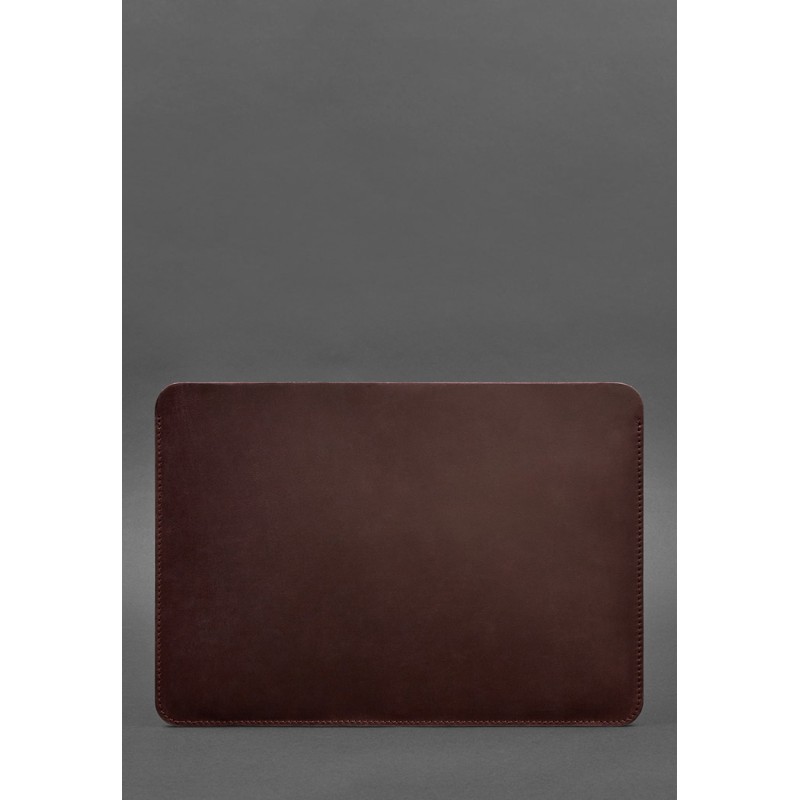 Шкіряний чохол для MacBook 14 дюйм Бордовий Crazy Horse BlankNote