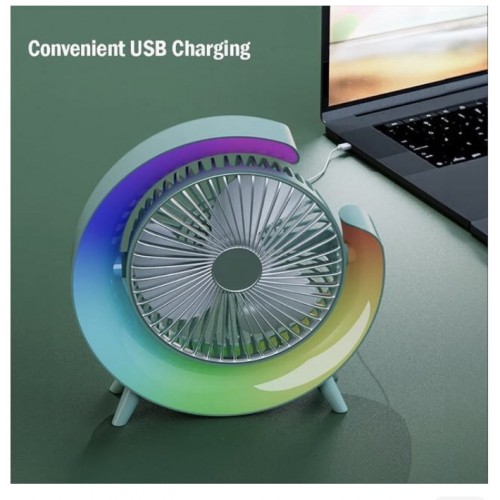Вентилятор настільний No Brand USB-Type-C 33278 Green (30151433) Вентилятор настільний No Brand USB-Type-C 33278 Green (30151433)