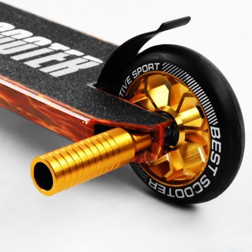 Самокат трюковий Best Scooter HIC-система пеги алюмінієвий диск та дека принт Fire 100 кг Різнобарвний (105676) Самокат трюковий Best Scooter HIC-система пеги алюмінієвий диск та дека принт Fire 100 кг Різнобарвний (105676)
