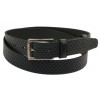 Шкіряний ремінь Skipper 110-130 x 3.5 см Чорний (1035-35)