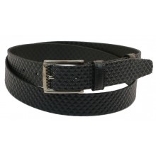 Шкіряний ремінь Skipper 110-130 x 3.5 см Чорний (1035-35)