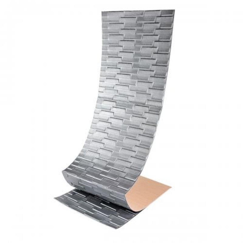 Самоклеюча 3D панель кладка срібло Sticker Wall 19600х700х5мм