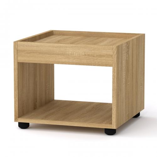 Стіл журнальний МГ-6 тумба-1 Компаніт Дуб сонома (42х42х35 см)
