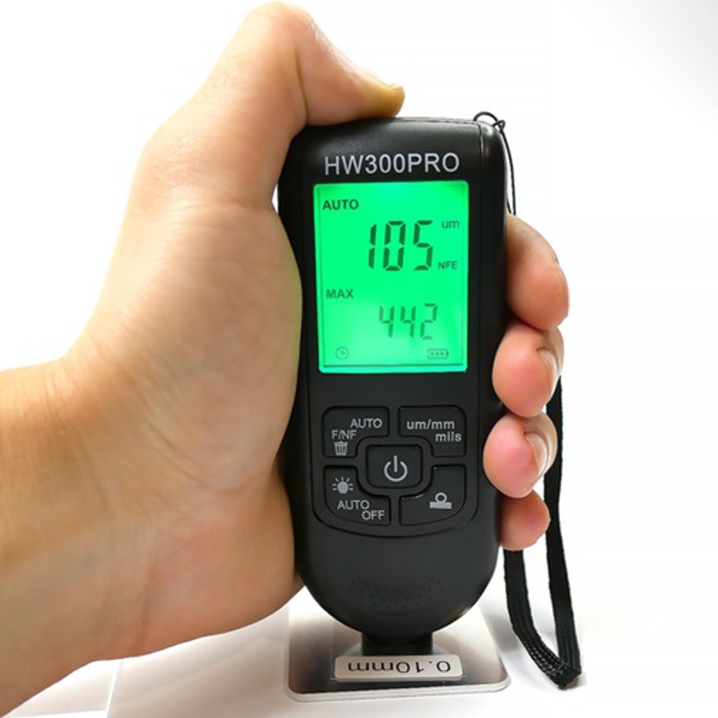 Товщиномір фарби для авто в діапазоні 0-2000 мкм Nectronix HW300pro, чорний