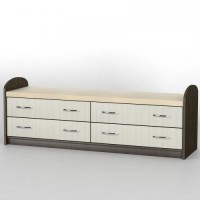 Комод приліжковий Тиса Мебель КП-106 Венге Дуб молочний 55x41x140 см Комод приліжковий Тиса Мебель КП-106 Венге Дуб молочний 55x41x140 см