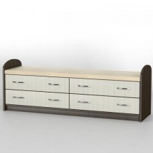 Комод приліжковий Тиса Мебель КП-106 Венге Дуб молочний 55x41x140 см