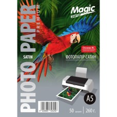 Фотопапір Magic Premium А5 сатин напівглянець RC 260 г/м² Білий 50 шт (10994)