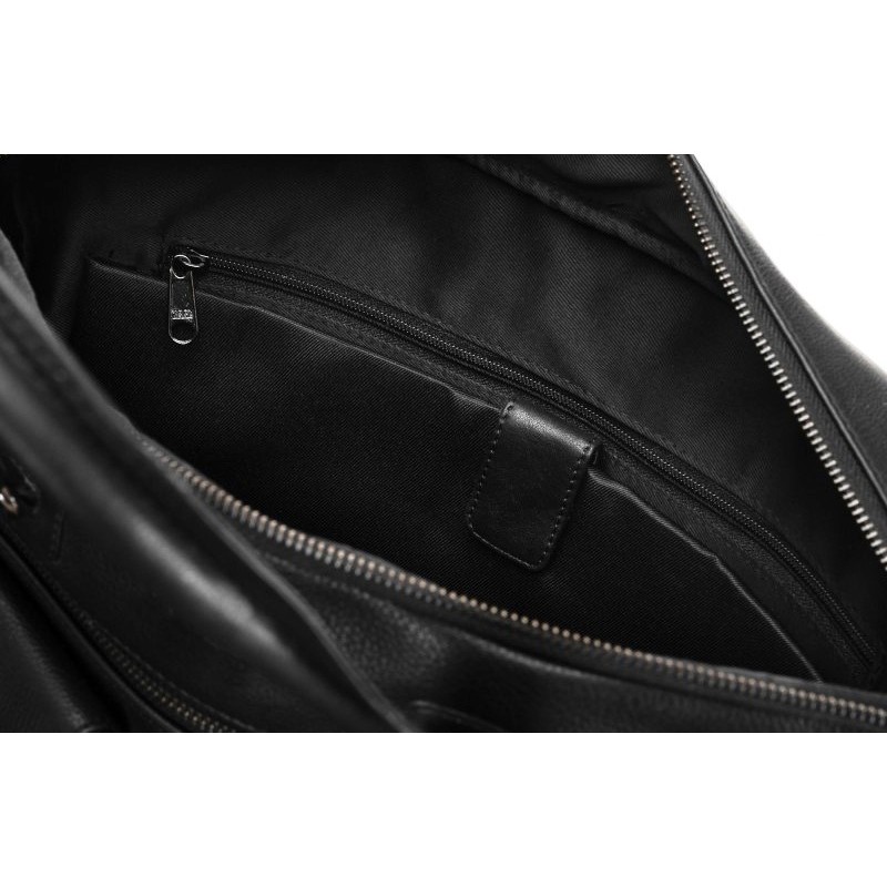 Чоловіча шкіряна сумка-портфель для ноутбука до 14 дюймів Always Wild Чорний (LAP15602NDM)