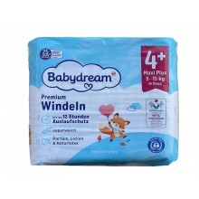 Дитячі одноразові підгузники Babydream Premium 4+ Maxi Plus 9-15 кг 36 шт