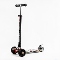 Самокат Best Scooter MAXI S 4 колеса PU СВІТЛО Pop music 60 кг Різнокольоровий (113939)