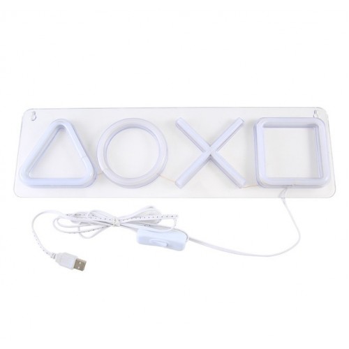 Настінний неоновий світильник нічник вивіска Angel PlayStation 42*13 см Настінний неоновий світильник нічник вивіска Angel PlayStation 42*13 см