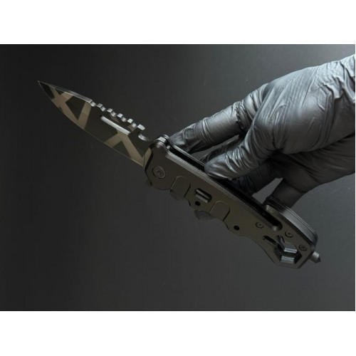 Ніж туристичний Gorillas BBQ 4100 22 см Чорний (KN1038) Ніж туристичний Gorillas BBQ 4100 22 см Чорний (KN1038)