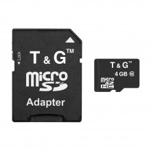 Карта пам'яті MicroSDHC 4GB Class 10 T&G + SD-adapter (TG-4GBSDCL10-01)