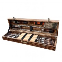 Набір шампурів Gorillas Market Тигр Gorillas BBQ у дерев'яній коробці (hub_GSRh82088) Набір шампурів Gorillas Market Тигр Gorillas BBQ у дерев'яній коробці (hub_GSRh82088)