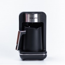Електрична турка для кави Sokany SK-0137 250 мл чорний з хромом (SK0137)