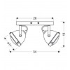 Спот Candellux Frodo 34x18 см Іржа (92-71071)