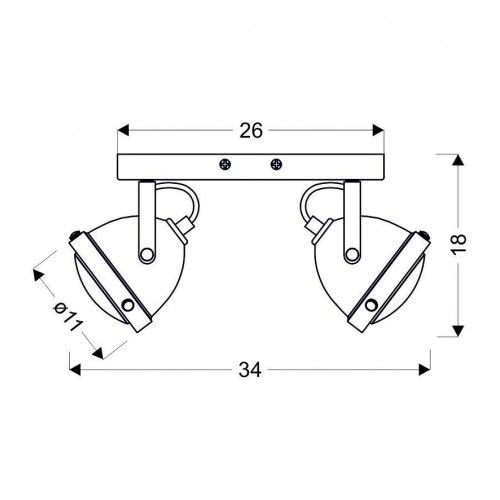 Спот Candellux Frodo 34x18 см Іржа (92-71071)