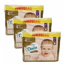 Дитячі одноразові підгузки Dada Extra Care Jumbo Bag Розмір 4 Maxi (7-16 кг) 246 шт