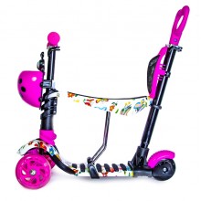 Самокат дитячий Scooter Сонечко 5 in 1 Butterfly Рожевий (959350826)