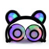 Навушники Linx Bear Ear Headphone з ведмежими вушками LED підсвічування 350 mAh Чорний (SUN1859)