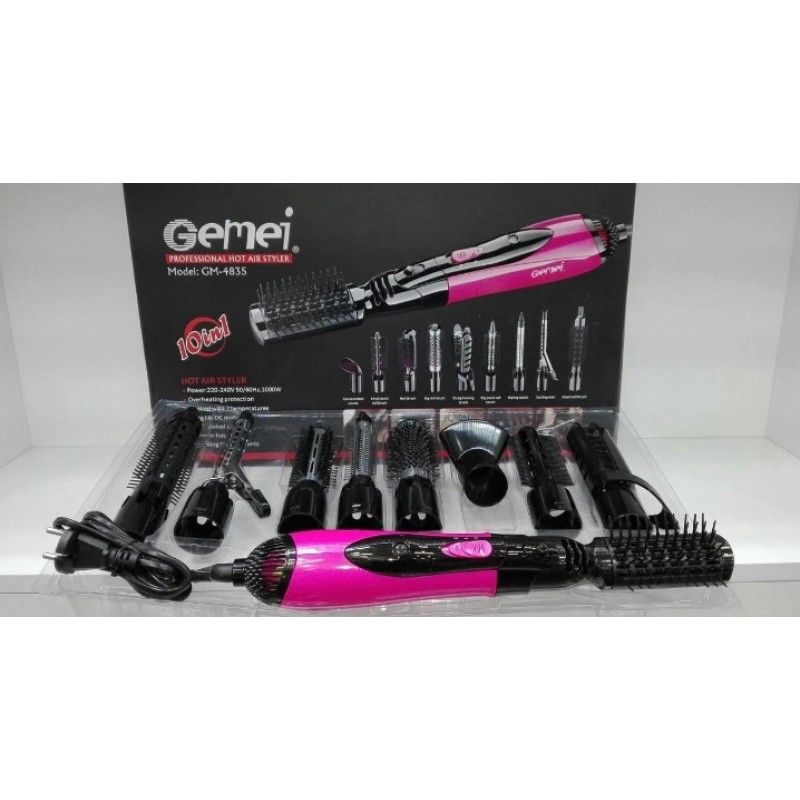 Стайлер Gemei GM 4835 Фен-щітка 10в1