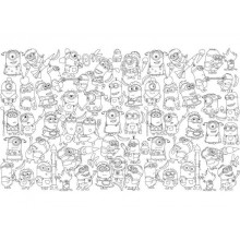 Шпалери - розмальовки Pasportu Міньйони 60х100см 201-19812862