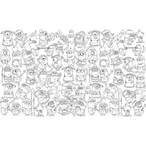 Шпалери - розмальовки Pasportu Міньйони 60х100см 201-19812862 Шпалери - розмальовки Pasportu Міньйони 60х100см 201-19812862