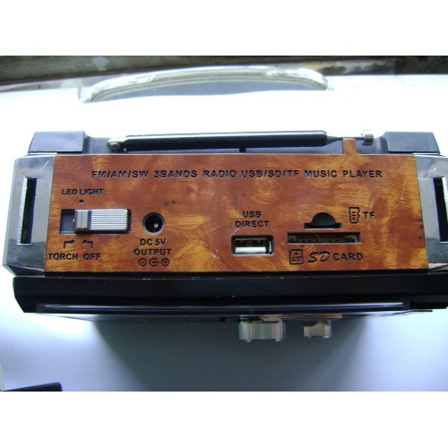 Радіоприймач GOLON RX-381 USB+SD Коричневий Радіоприймач GOLON RX-381 USB+SD Коричневий