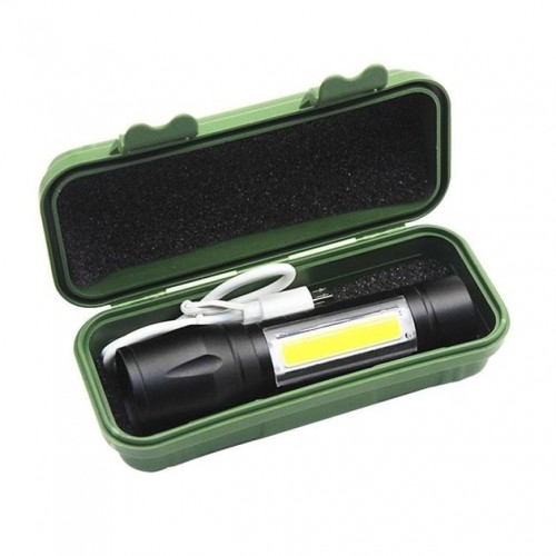Ліхтарик світлодіодний акумуляторний Xiamen 3W LED + COB 350 лм USB (НН050713)
