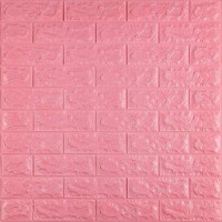 3D панель самоклеюча цегла Рожевий 700x770x7мм (004-7) Sticker Wall SW-00000057
