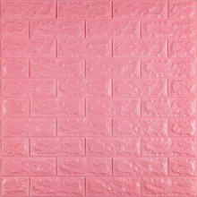 3D панель самоклеюча цегла Рожевий 700x770x7мм (004-7) Sticker Wall SW-00000057