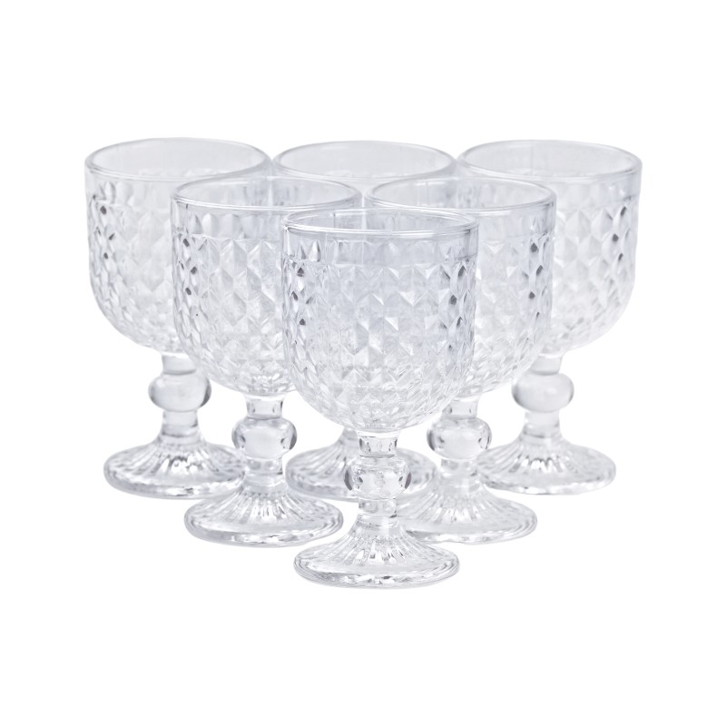 Набір келихів столових із товстого скла під кришталь TS Kitchen прозорий (HP4153)